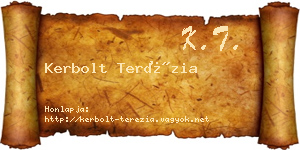 Kerbolt Terézia névjegykártya