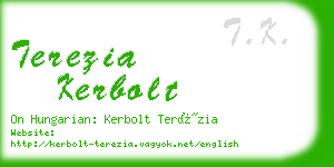 terezia kerbolt business card